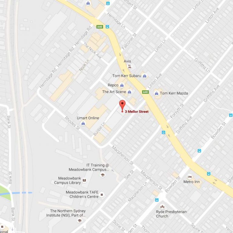Map of Brookers West Ryde